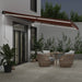 Copertina retractabilă manual cu LED-uri, maro, 600x350 cm - WALTI WALTI