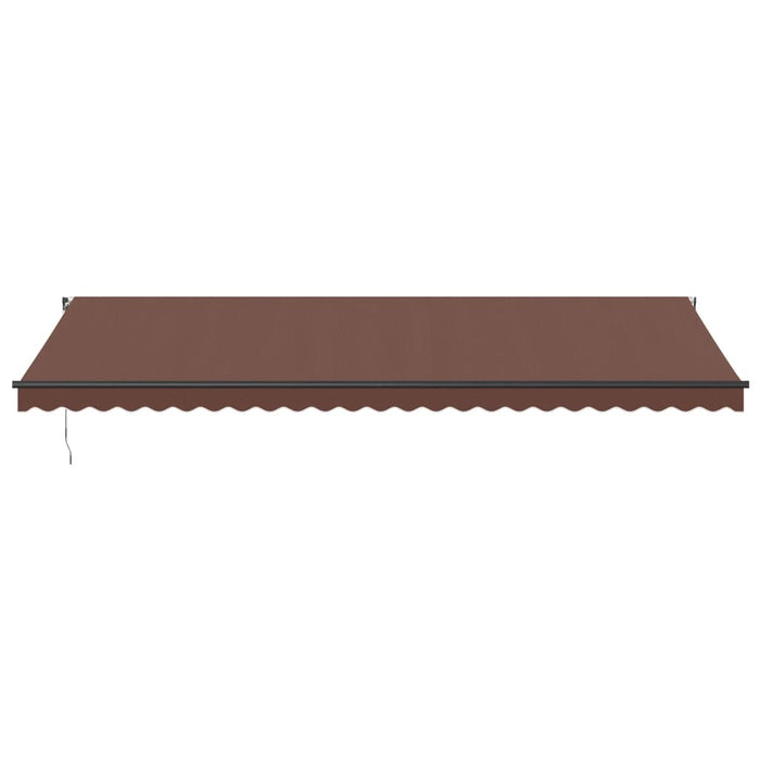 Copertina retractabilă manual cu LED-uri, maro, 600x350 cm - WALTI WALTI