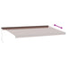 Copertina retractabilă manual cu LED-uri, maro, 600x350 cm - WALTI WALTI
