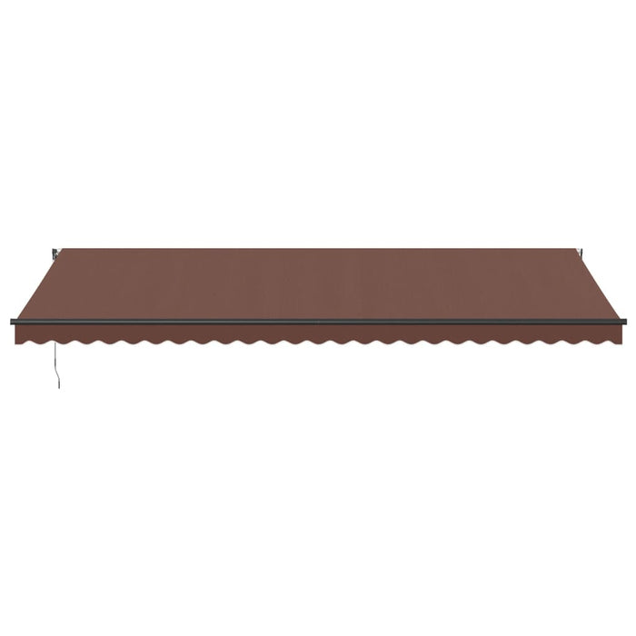 Copertina retractabilă automat cu LED-uri, maro, 600x350 cm - WALTI WALTI