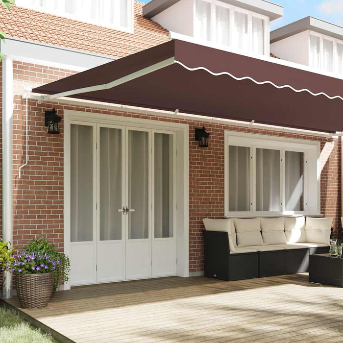 Copertină retractabilă manual, maro, 600x300 cm - WALTI WALTI