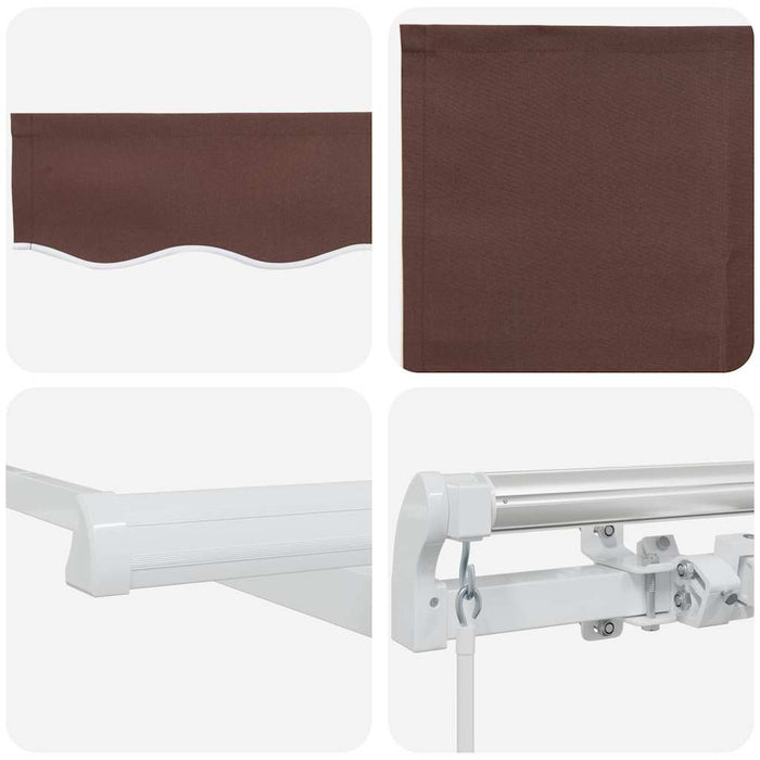 Copertină retractabilă manual, maro, 450x300 cm - WALTI WALTI