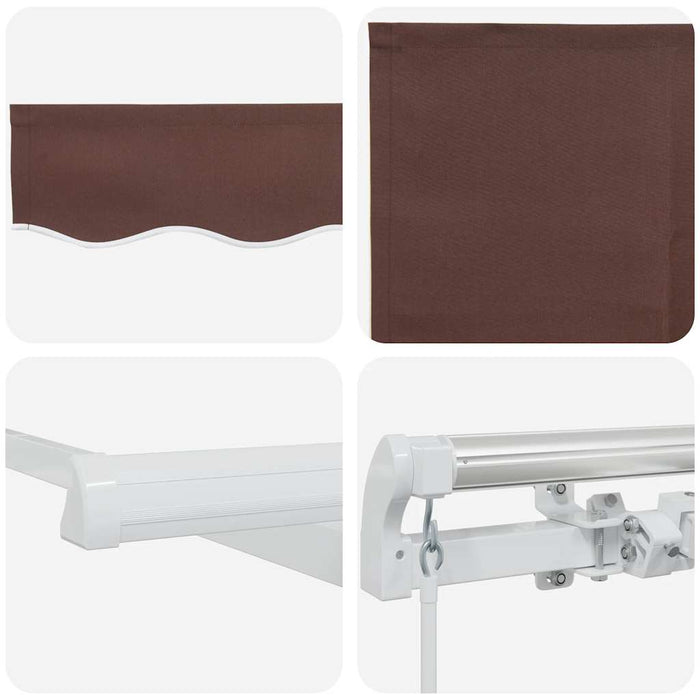Copertină retractabilă manual, maro, 400x300 cm WALTI