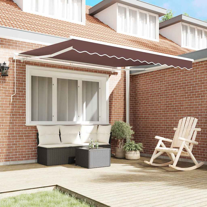 Copertină retractabilă manual, maro, 300x250 cm - WALTI WALTI