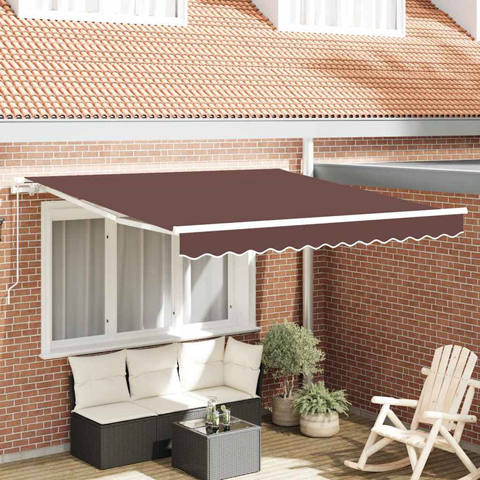 Copertină retractabilă manual, maro, 300x250 cm - WALTI WALTI