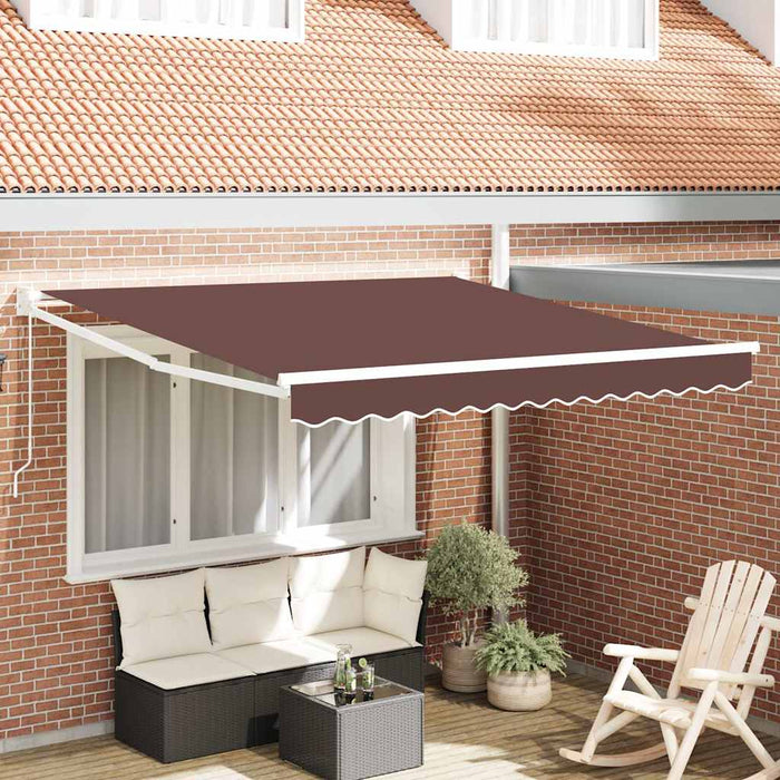 Copertină retractabilă manual, maro, 300x250 cm - WALTI WALTI