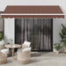 Copertină retractabilă manual, maro, 350x250 cm - WALTI WALTI