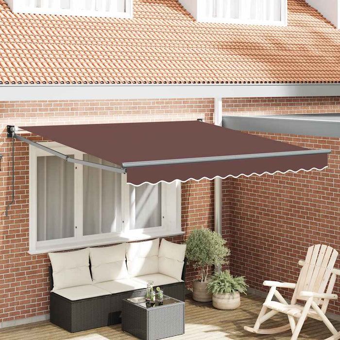 Copertină retractabilă manual, maro, 300x250 cm - WALTI WALTI