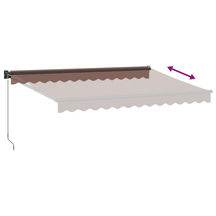 Copertină retractabilă manual, maro, 350x250 cm WALTI
