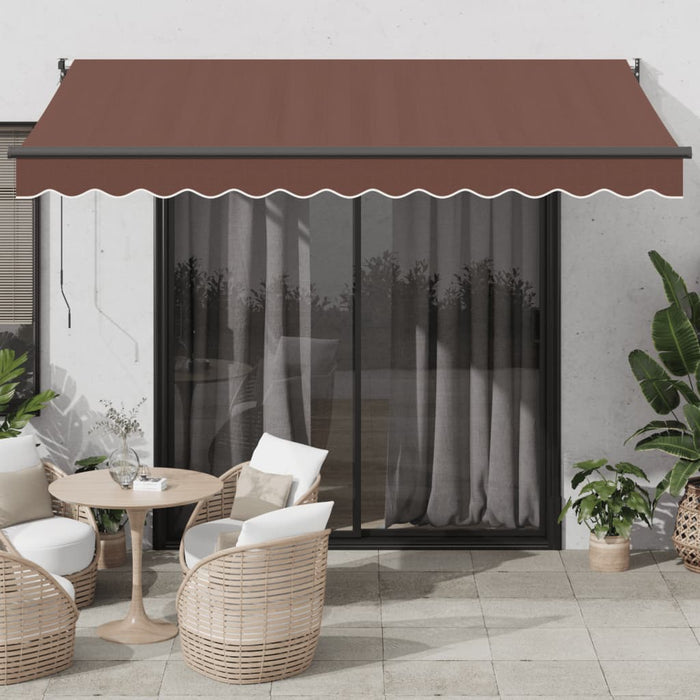 Copertină retractabilă manual, maro, 350x250 cm WALTI