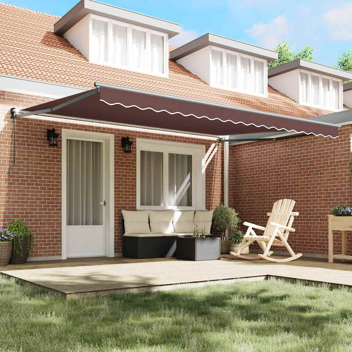 Copertină retractabilă manual, maro, 450x300 cm - WALTI WALTI