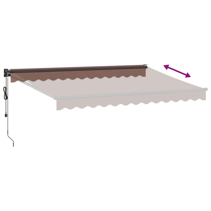 Copertina retractabilă automat, maro, 350x250 cm - WALTI WALTI