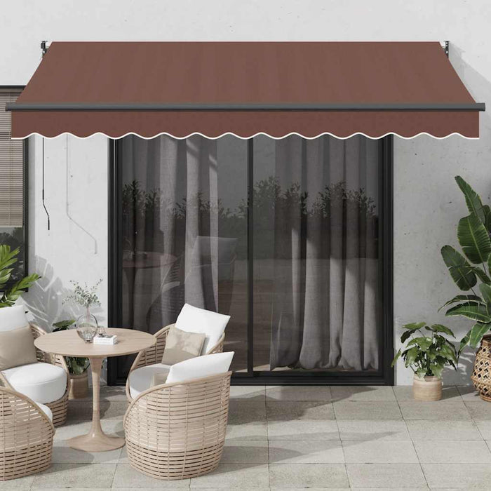 Copertina retractabilă automat, maro, 350x250 cm - WALTI WALTI