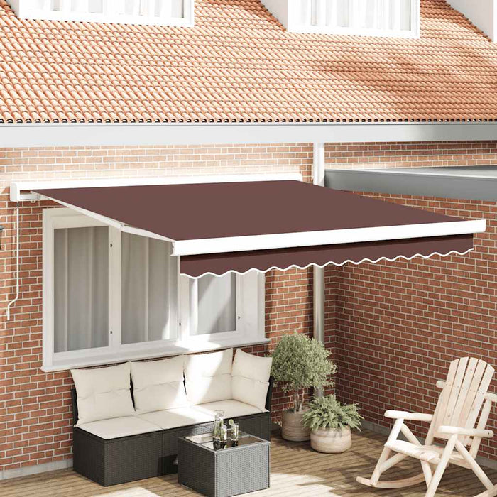Copertină retractabilă manual, maro, 300x250 cm - WALTI WALTI