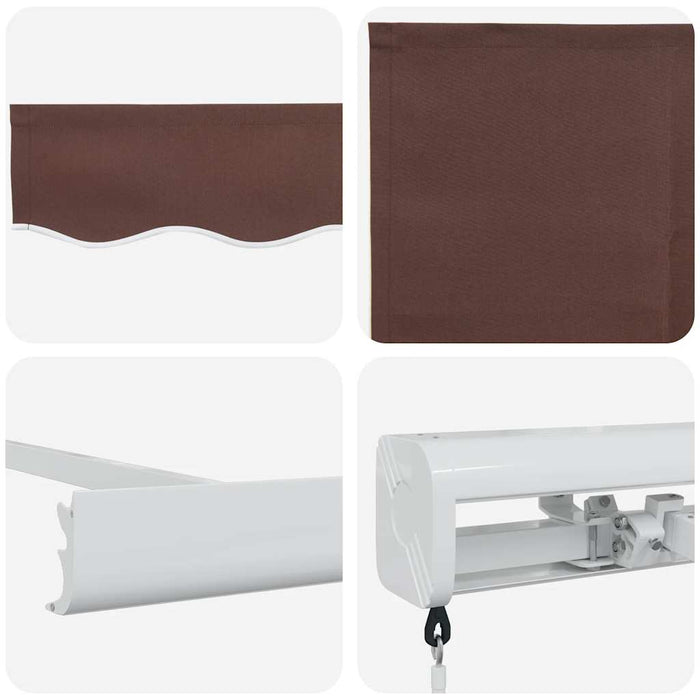 Copertină retractabilă manual, maro, 400x300 cm WALTI