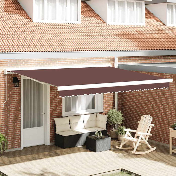 Copertină retractabilă manual, maro, 400x300 cm WALTI