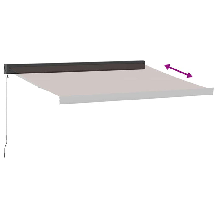 Copertină retractabilă manual, maro, 350x250 cm WALTI