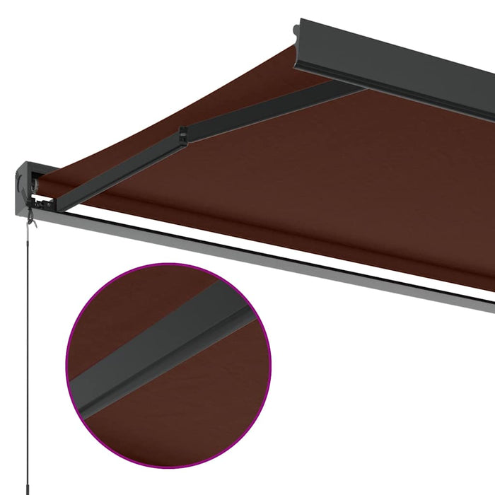 Copertină retractabilă manual, maro, 350x250 cm WALTI