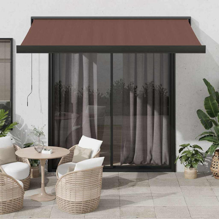 Copertină retractabilă manual, maro, 350x250 cm WALTI