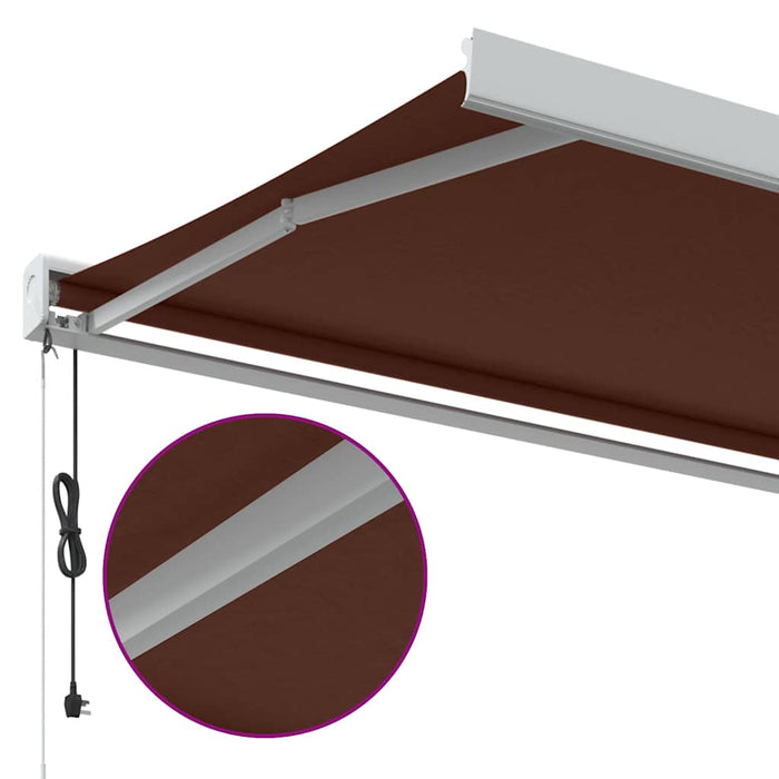 Copertina retractabilă automat, maro, 350x250 cm WALTI