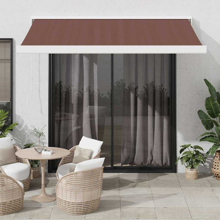 Copertina retractabilă automat, maro, 350x250 cm WALTI