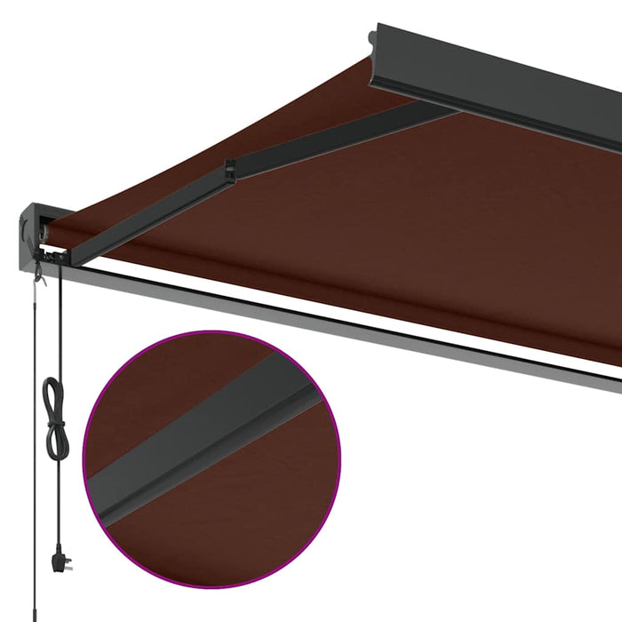 Copertina retractabilă automat, maro, 350x250 cm WALTI