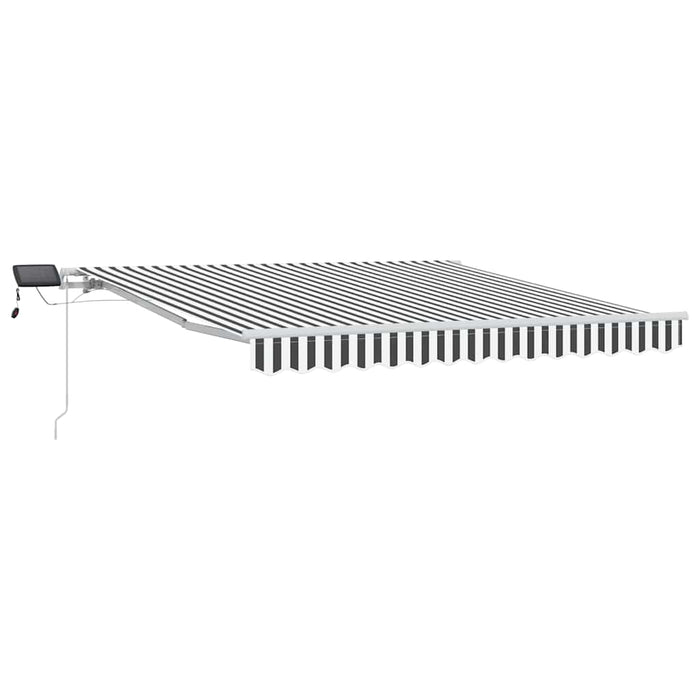 Copertină retractabilă manual cu LED, antracit/alb, 300x250 cm WALTI