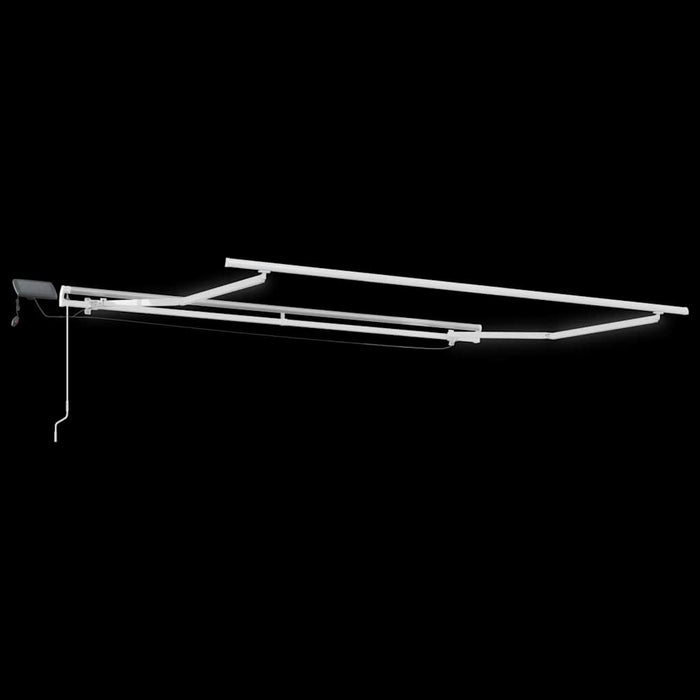 Copertină retractabilă manual cu LED, antracit/alb, 300x250 cm WALTI