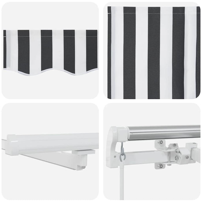 Copertină retractabilă manual cu LED, antracit/alb, 300x250 cm WALTI