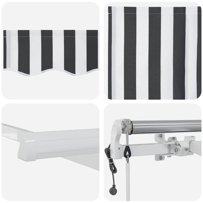 Copertină retractabilă automat, antracit/alb, 300x250 cm - WALTI WALTI