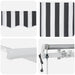 Copertină retractabilă automat, antracit/alb, 300x250 cm - WALTI WALTI
