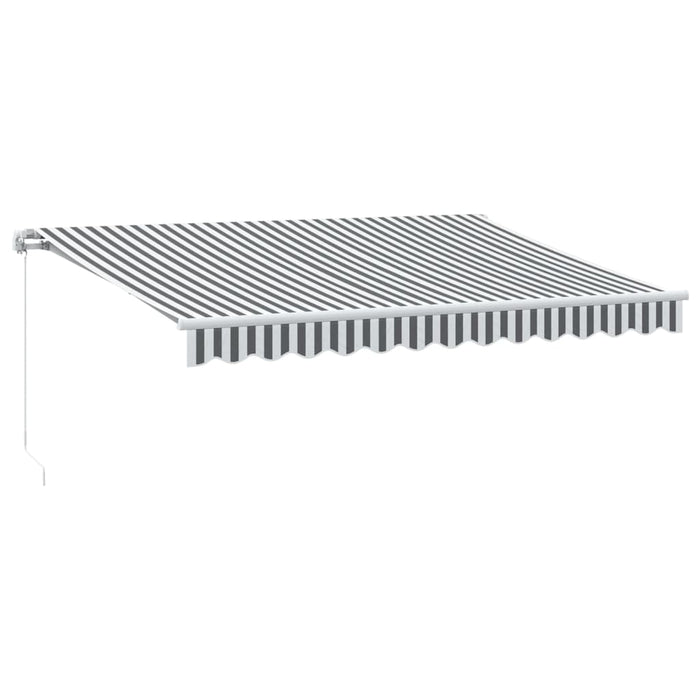 Copertină retractabilă manual cu LED, antracit/alb, 350x250 cm - WALTI WALTI