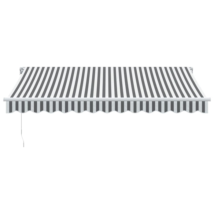 Copertină retractabilă manual cu LED, antracit/alb, 350x250 cm - WALTI WALTI
