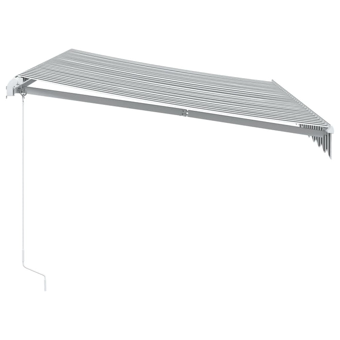Copertină retractabilă manual cu LED, antracit/alb, 350x250 cm - WALTI WALTI