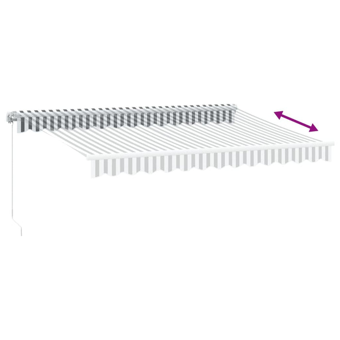 Copertină retractabilă manual cu LED, antracit/alb, 350x250 cm - WALTI WALTI