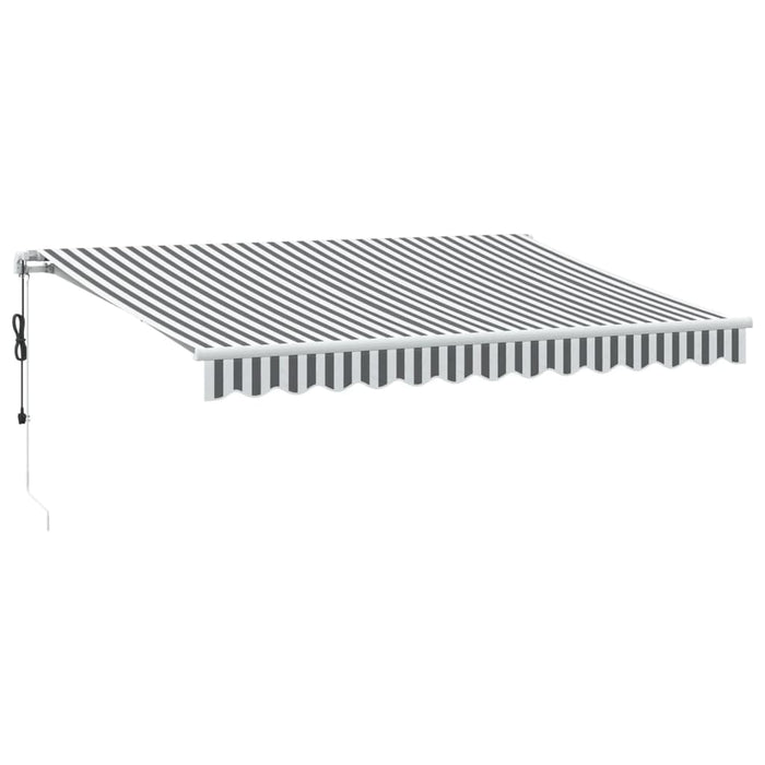 Copertină retractabilă automat cu LED, antracit/alb, 350x250 cm - WALTI WALTI