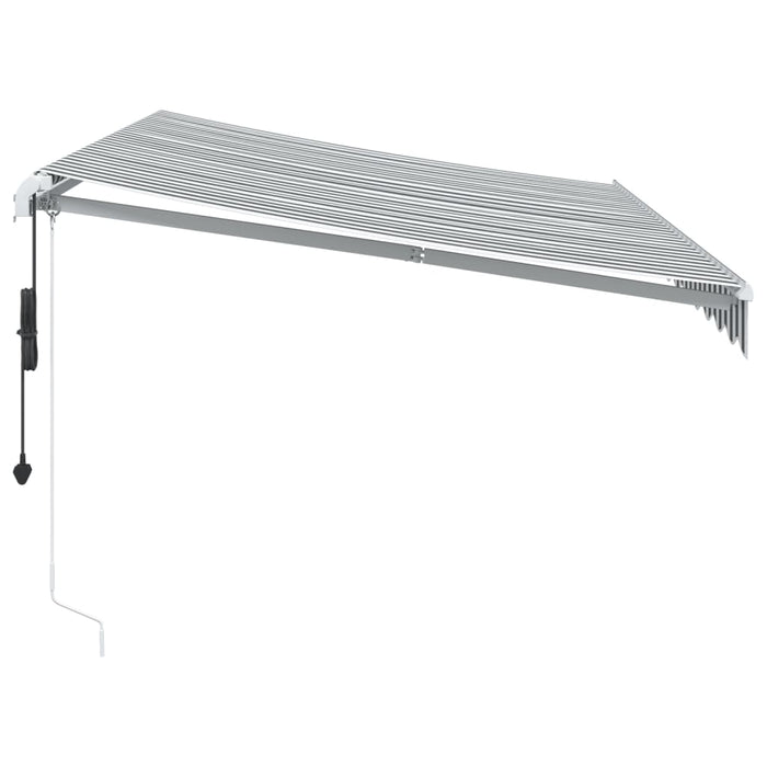 Copertină retractabilă automat cu LED, antracit/alb, 350x250 cm - WALTI WALTI