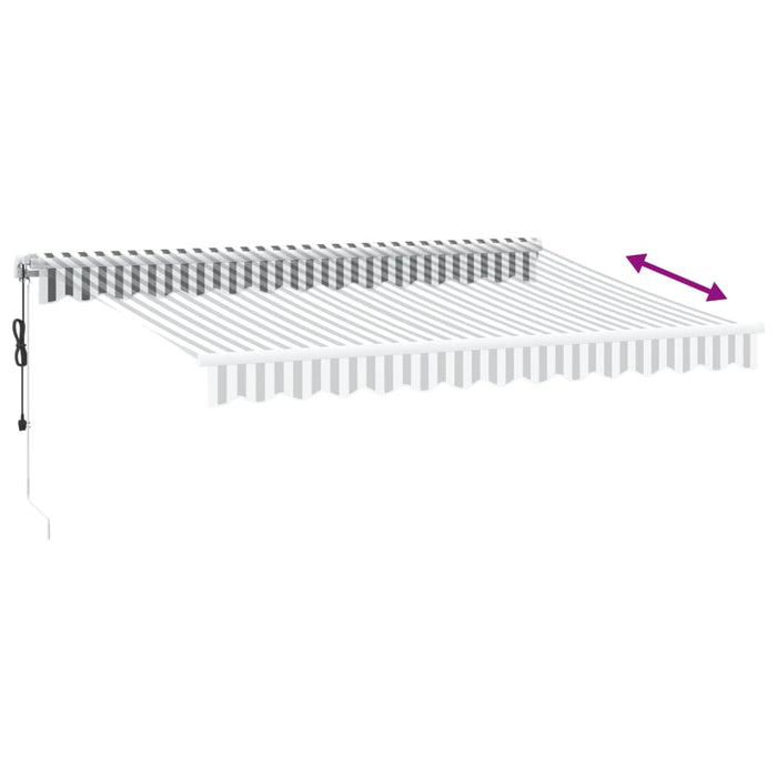 Copertină retractabilă automat cu LED, antracit/alb, 350x250 cm - WALTI WALTI