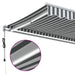 Copertină retractabilă automat cu LED, antracit/alb, 350x250 cm - WALTI WALTI