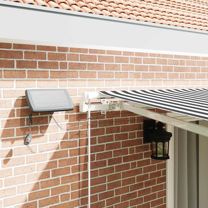 Copertină retractabilă manual cu LED, antracit/alb, 450x300 cm - WALTI WALTI