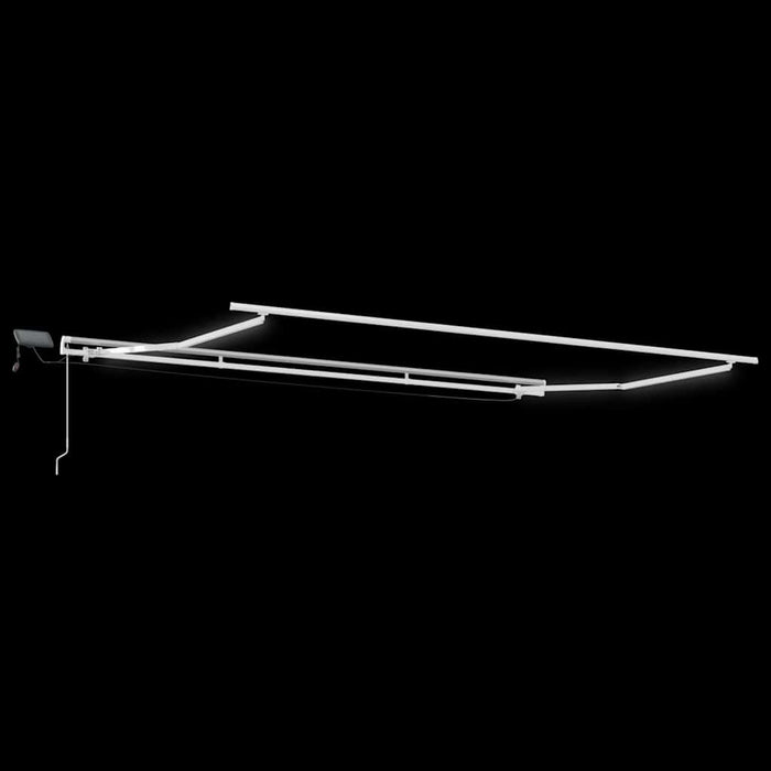 Copertină retractabilă manual cu LED, antracit/alb, 450x300 cm - WALTI WALTI