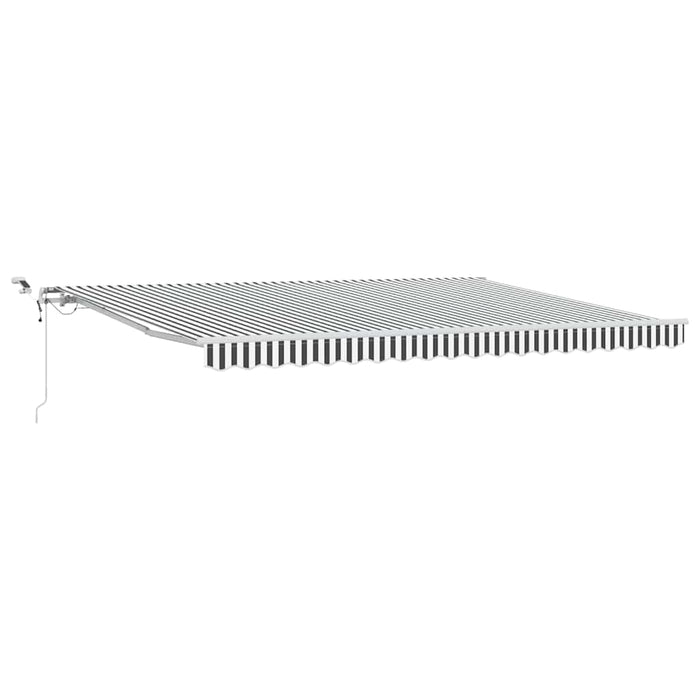 Copertină retractabilă automat cu LED, antracit/alb, 450x300 cm - WALTI WALTI