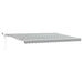 Copertină retractabilă automat cu LED, antracit/alb, 450x300 cm - WALTI WALTI