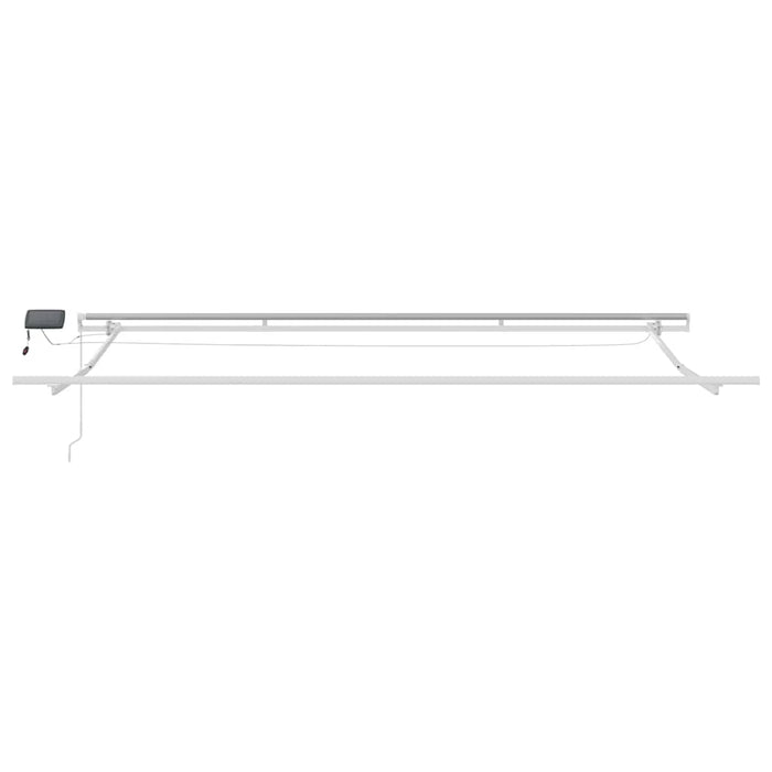 Copertină retractabilă manual cu LED, antracit/alb, 500x300 cm - WALTI WALTI
