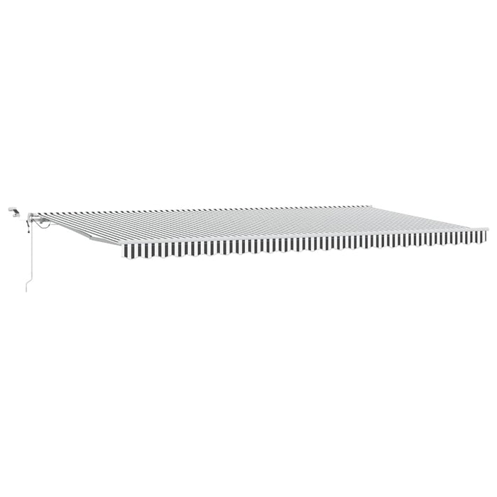 Copertină retractabilă automat cu LED, antracit/alb, 600x300 cm - WALTI WALTI