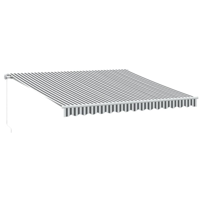 Copertină retractabilă manual, antracit/alb, 400x350 cm - WALTI WALTI