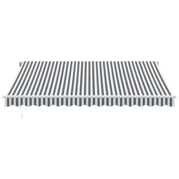 Copertină retractabilă manual, antracit/alb, 400x350 cm - WALTI WALTI