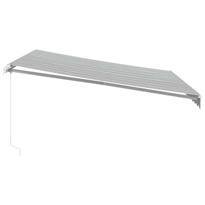 Copertină retractabilă manual, antracit/alb, 400x350 cm - WALTI WALTI
