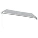 Copertină retractabilă manual, antracit/alb, 400x350 cm - WALTI WALTI