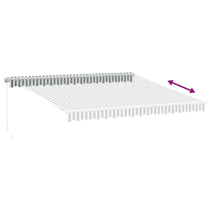 Copertină retractabilă manual, antracit/alb, 400x350 cm - WALTI WALTI